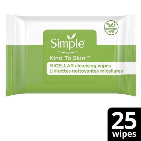 Simple Micellar Facial Wipes, 25 Facial Wipes