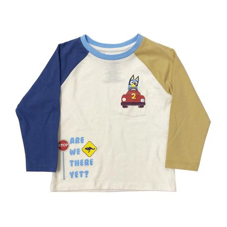 Bluey Toddler Boys Are We There Yet Long Sleeve Raglan | Walmart Canada