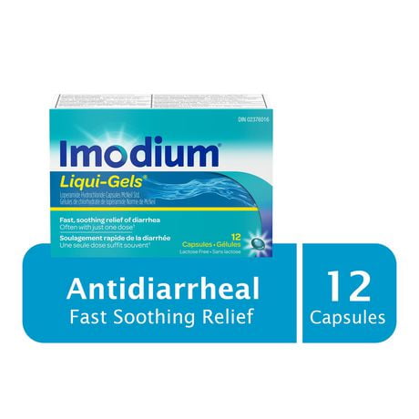 Imodium Diarrhea Relief, Liqui-Gels, 12 Count