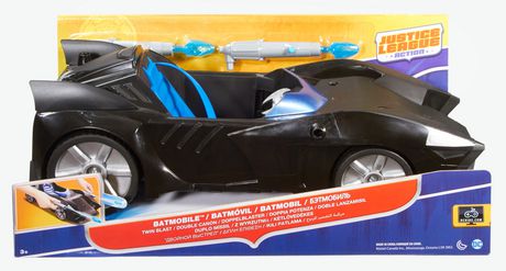 justice league action twin blast batman & batmobile