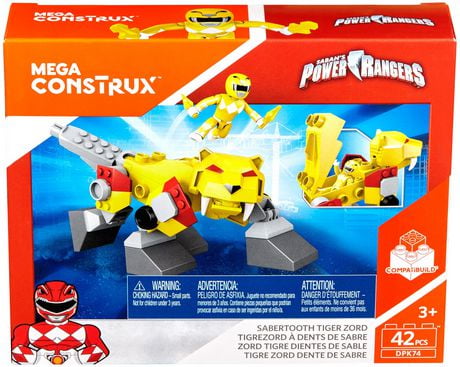 Mega Construx Power Rangers Sabertooth Tiger Zord | Walmart Canada