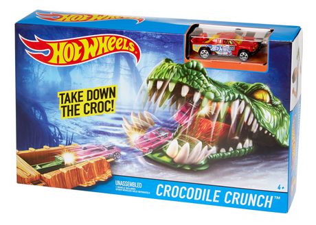 hot wheels crocodile crunch track set