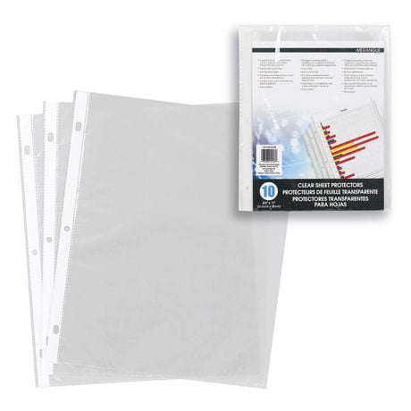 Merangue Top Load Sheet Protectors, 120 pieces, Letter Size (12 packs of 10 each)