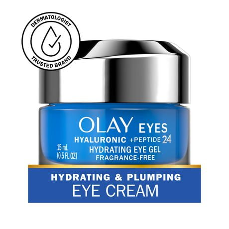 Crème pour les yeux en gel Olay acide hyaluronique + peptide 24, non parfumée 15ML