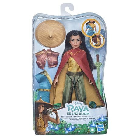 Disney, Raya and the Last Dragon, Raya tenues d'aventurière, poupée mannequin avec vêtements, chaussures et épée, jouet pour enfants, dès 3 ans