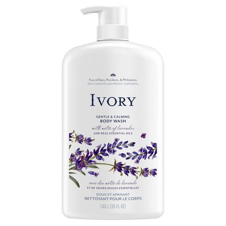 Ivory Mild & Gentle Body Wash, Lavender Scent, 1035 mL