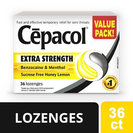 Cepacol® Extra Strength Sucrose Free Honey Lemon Value Pack, Sore Throat Lozenges, 36 ct