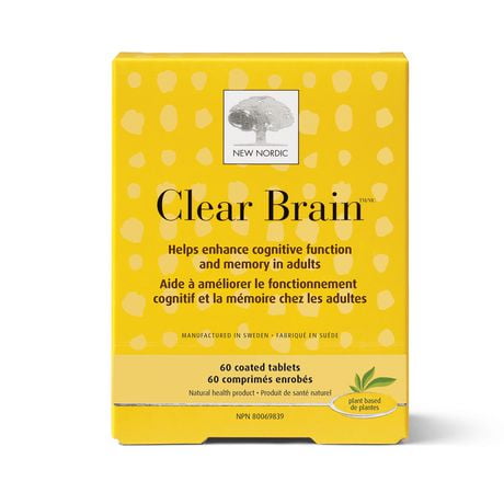 New Nordic Clear Brain - 60 comprimés Améliore performance cognitive