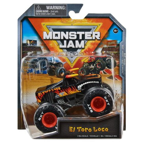 Monster Jam, Official El Toro Loco Monster Truck, Die-Cast Vehicle, 1: ...