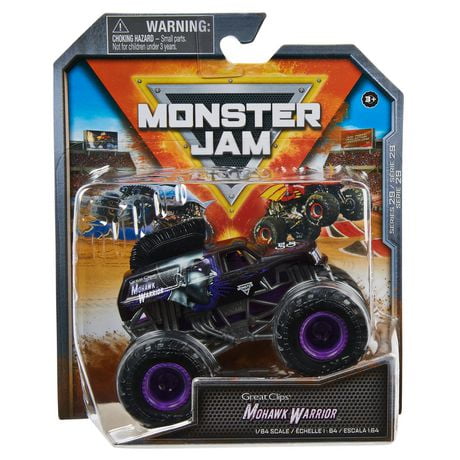 Monster Jam, Official Mohawk Warrior Monster Truck, Die-Cast Vehicle, 1 ...