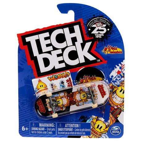 Tech Deck, 96mm Fingerboard Mini Skateboard with Authentic Designs, For Ages 6 and Up (Styles May Vary), Mini Skateboard