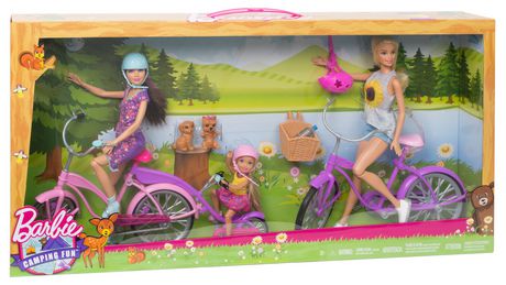 barbie camping fun bike