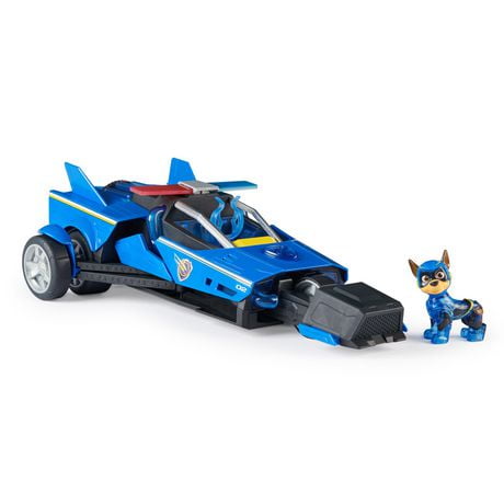 PAW Patrol: The Mighty Movie, Chase’s Mighty Transforming Cruiser with Mighty Pups Action Figure