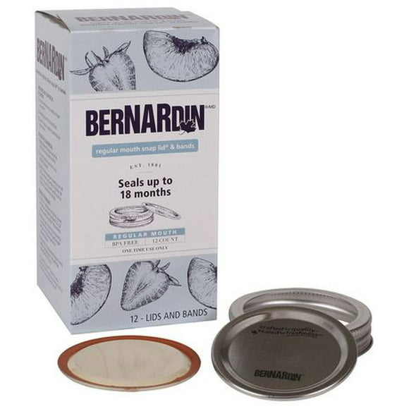 Bernardin Standard Lids 2pc, 12 pack, 70mm, Regular