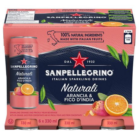 San Pellegrino Naturali Arancia & Fico d'india Sparkling Orange and ...