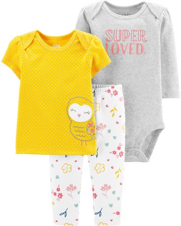 Child of Mine made by Carter's Newborn Girls' 3-piece Set -Owl ...