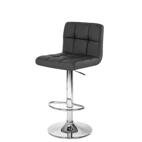 Black Stool, adjustable height, Stainless stain swivel base. Stool ...