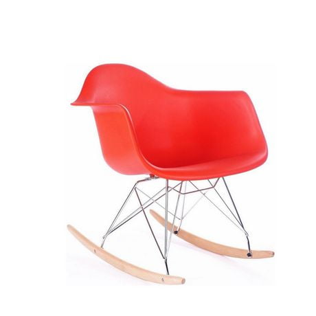 Red Rocker Chair, Natural wood legs. | Walmart Canada