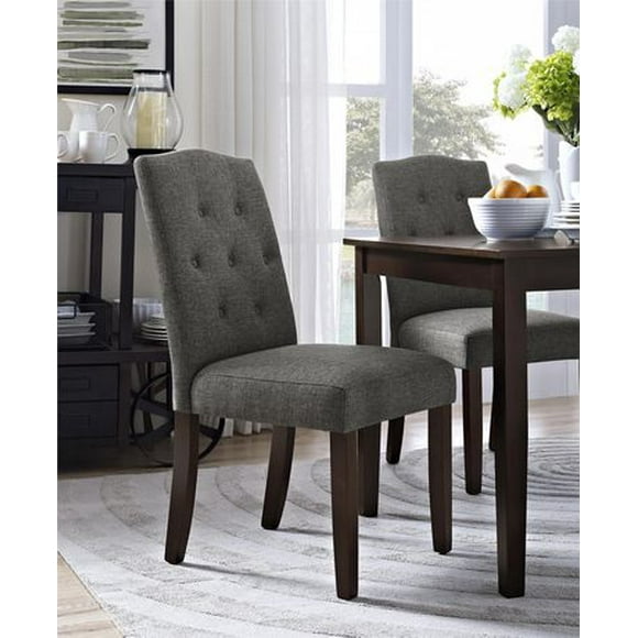 Parsons Upholstered Tufted Dining Chair, Gray