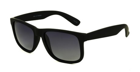 George Mens Polarized Black Wayfarer Sunglasses Black O/S