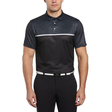 PGA TOUR APPAREL Men's Stitched Chest Block Print Golf Polo Shirt