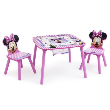 Ensemble de table et chaises Minnie Mouse de Disney avec rangement par Delta Children