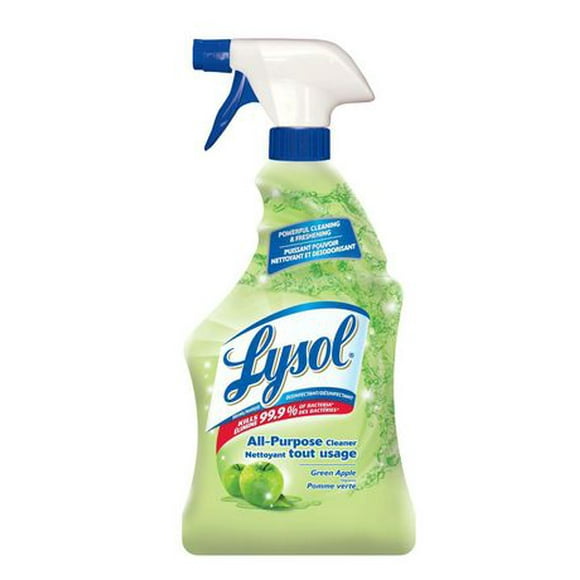 Lysol All Purpose Cleaner, Multi-surface cleaner trigger, Green Apple, Powerful Cleaning & Freshening, 650 mL