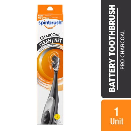 Brosse à dents Spinbrush CHARCOAL CLEAN 1 brosse à dents à piles