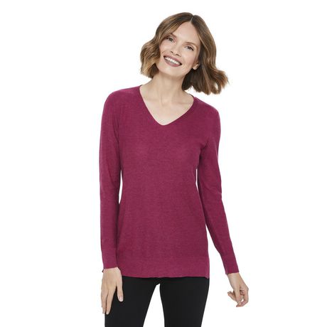 George Women's V-Neckline Novelty Stitch Sweater | Walmart Canada