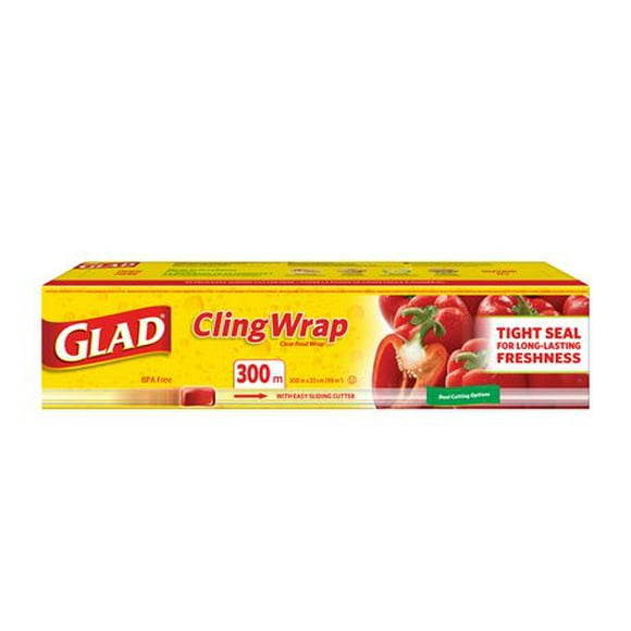 Glad ClingWrap Plastic Wrap, 300m Roll, 300m Roll