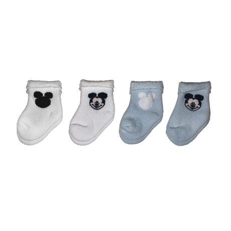 Disney Mickey Mouse Baby Boy Sock 4-pack, size 0-6m