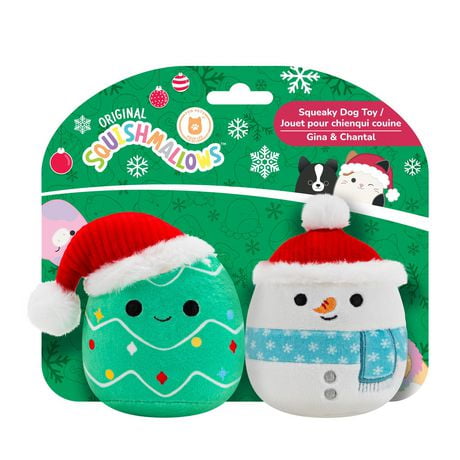 Squishmallows 3.5" Plush Dog Toy 2-Pack - Holiday Carol & Galind, Squad up with Squishmallows!