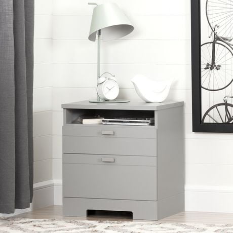 South Shore Reevo Nightstand With Drawers And Cord Catcher Walmart Canada