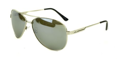 George Mens Polarized Silver Aviator Sunglasses Silver O/S