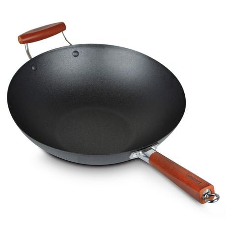 Cuisinart 14" Pre-seasoned Steel Wok with Helper Handle - CSW26-36HC, 14 in (35 cm)
