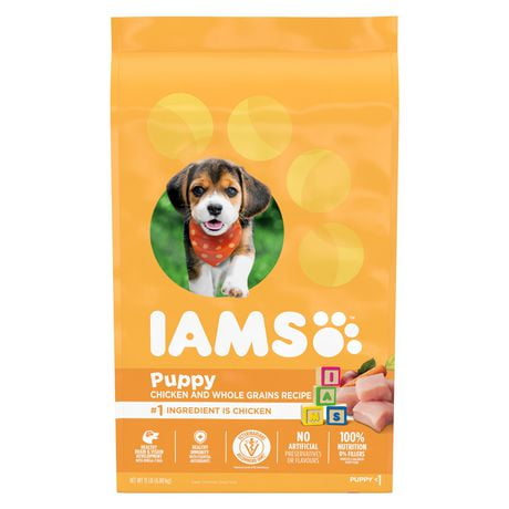 Iams Proactive Health Puppy Dry Dog Food Chicken & Whole Grain Recipe, 1.5-6.8kg