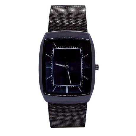 George Men's Gun Metal Mesh Strap Watch