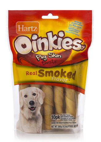 Hartz Oinkies Real Smoked Flavour Pigskin Twists Dog Treats - Walmart.ca