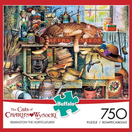 Buffalo Games Cats Remington The Horticulturist 750 Piece Jigsaw Puzzle ...