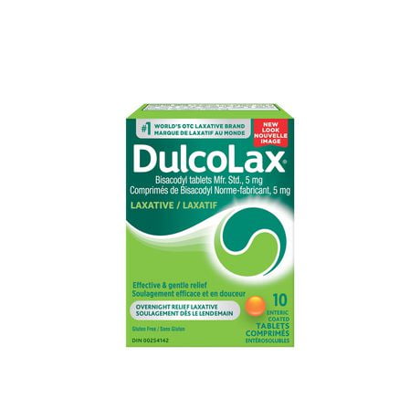 DulcoLax Bisacodyl Tablets, 5mg Stimulant Laxatives for Occasional Constipation Relief, Laxative and Constipation Relief For Adults and Children 6 and Over and Breastfeeding Women, 10 Count, 10 Tablets