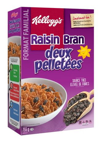 Kellogg's Two Scoops Raisin Bran Cereal, 755g | Walmart Canada