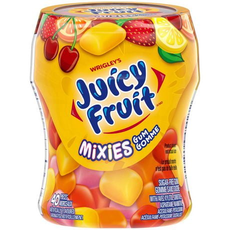 Gomme balloune Juicy Fruit Mixies, bouteille, 40 morceaux 1&nbsp;bouteille, 40&nbsp;morceaux