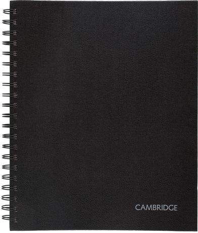 Cambridge Work Style Twin Wire Bound Business Notebook 80 Sheets Blue 9-1/2 x 7-1/2 