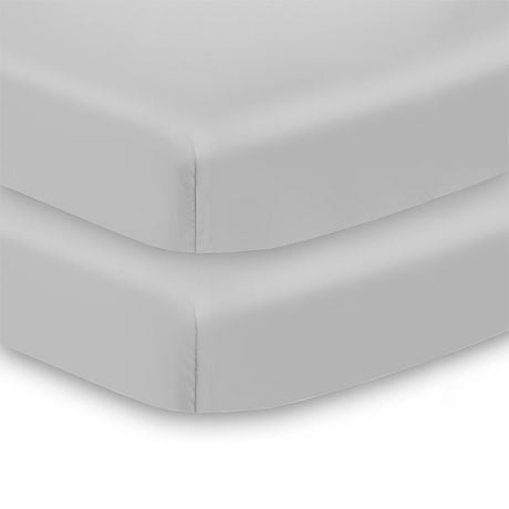 BreathableBaby Drap-housse tout-en-un et housse imperméable, pour mini-matelas pour berceau de 38 po x 24 po/97 x 61 cm (paquet de 2)