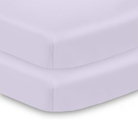 BreathableBaby All-in-One Fitted Sheet & Waterproof Cover, For 38” x 24"/97 x 61 cm Mini Crib Mattress (2-Pack)