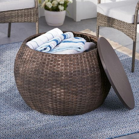 Better Homes & Gardens Brookbury Barrel Coffee Table with Storage
