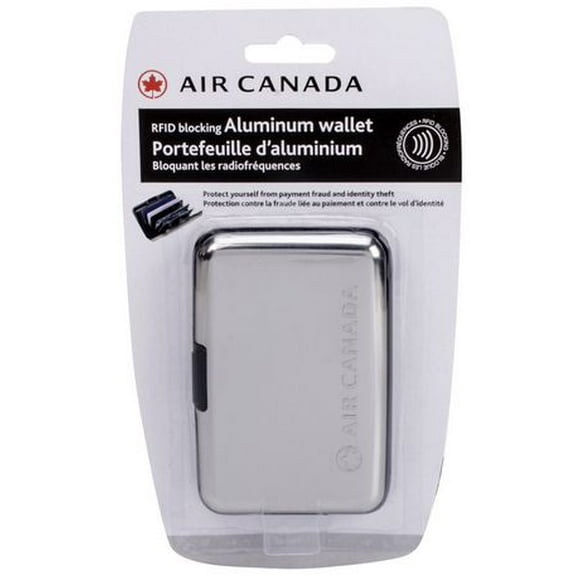 Air Canada Rfid Blocking Aluminum Wallet, 7 slots