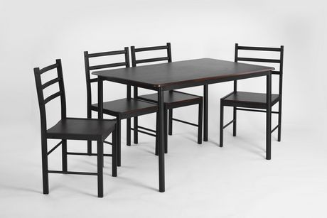 5 Piece Metal Dining Set Canada, Black Metal Dining Table And Chairs