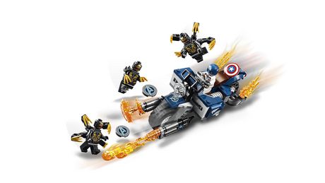 captain america outriders attack lego