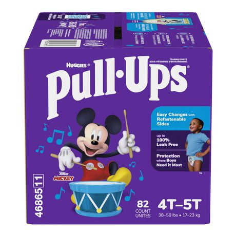 Pull-Ups Boys' Potty Training Pants, Economy Pack, Size: 2T - 6T | 104-66 Count